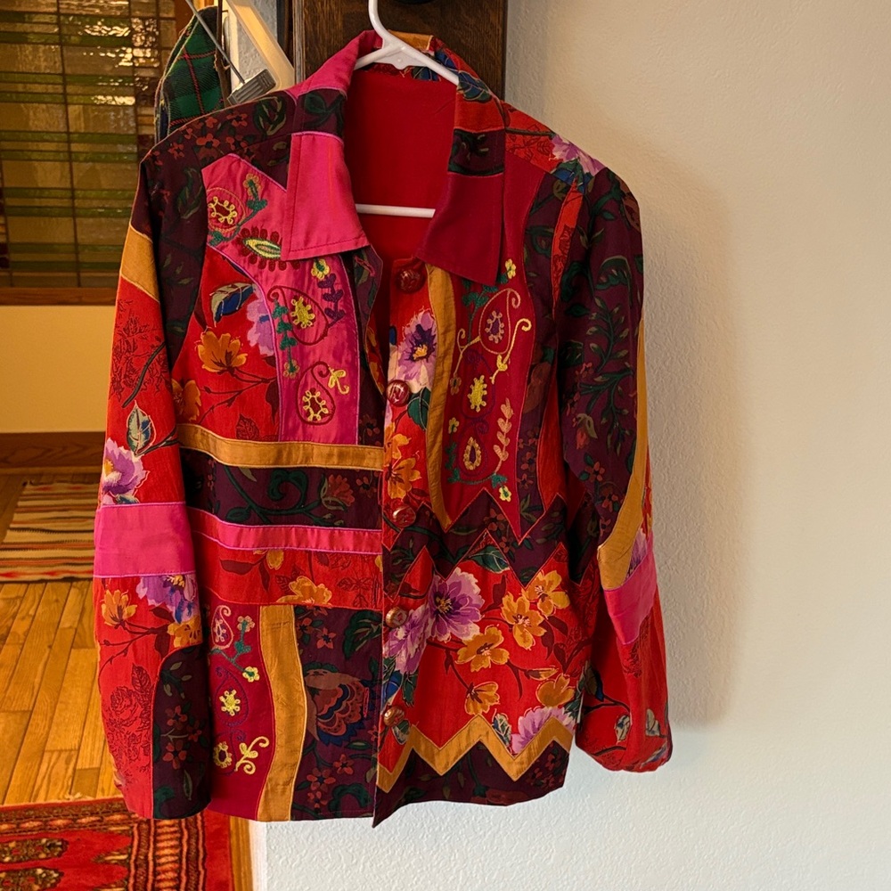Colorful Floral Patchwork Jacket
